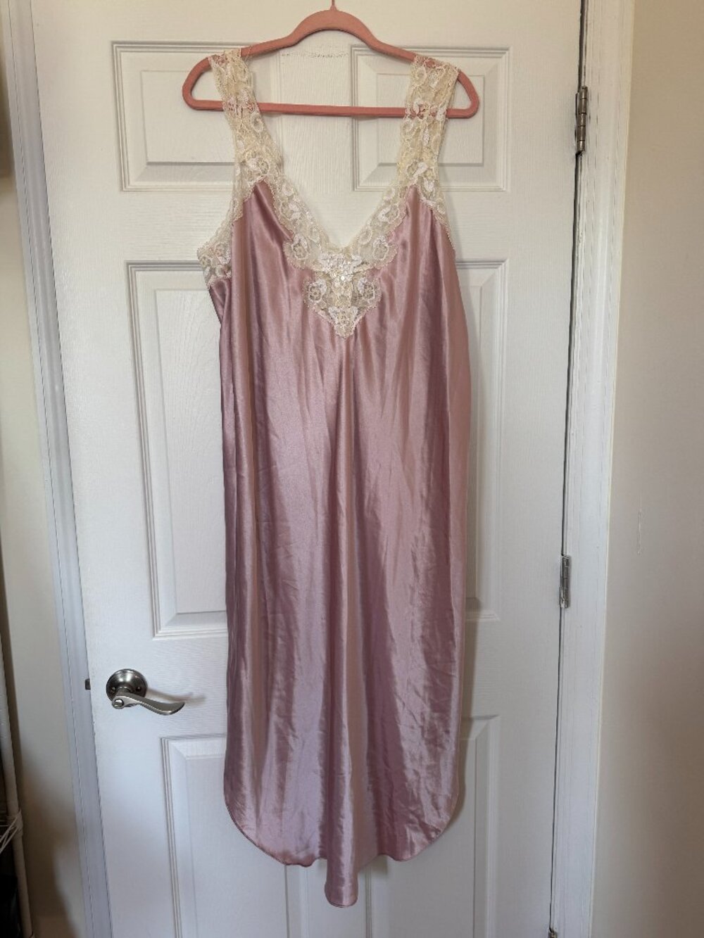 Vintage California Dynasty Pink Lacy Nightgown Size 1X